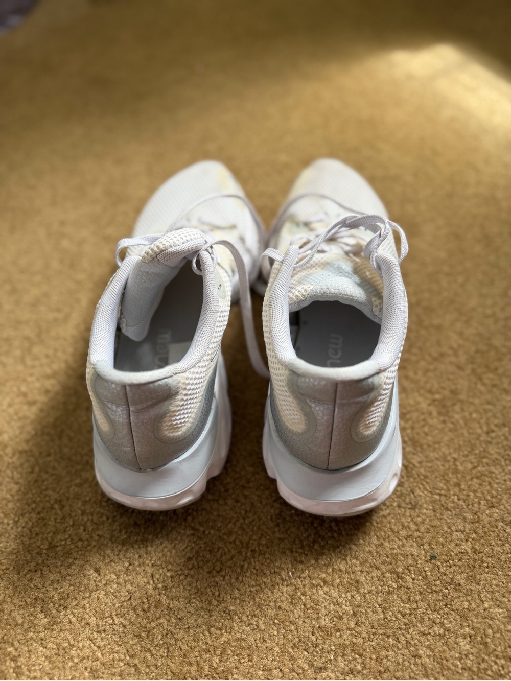 Nike Women's Cream White Mesh Sneakers - Picture 3 of 5
